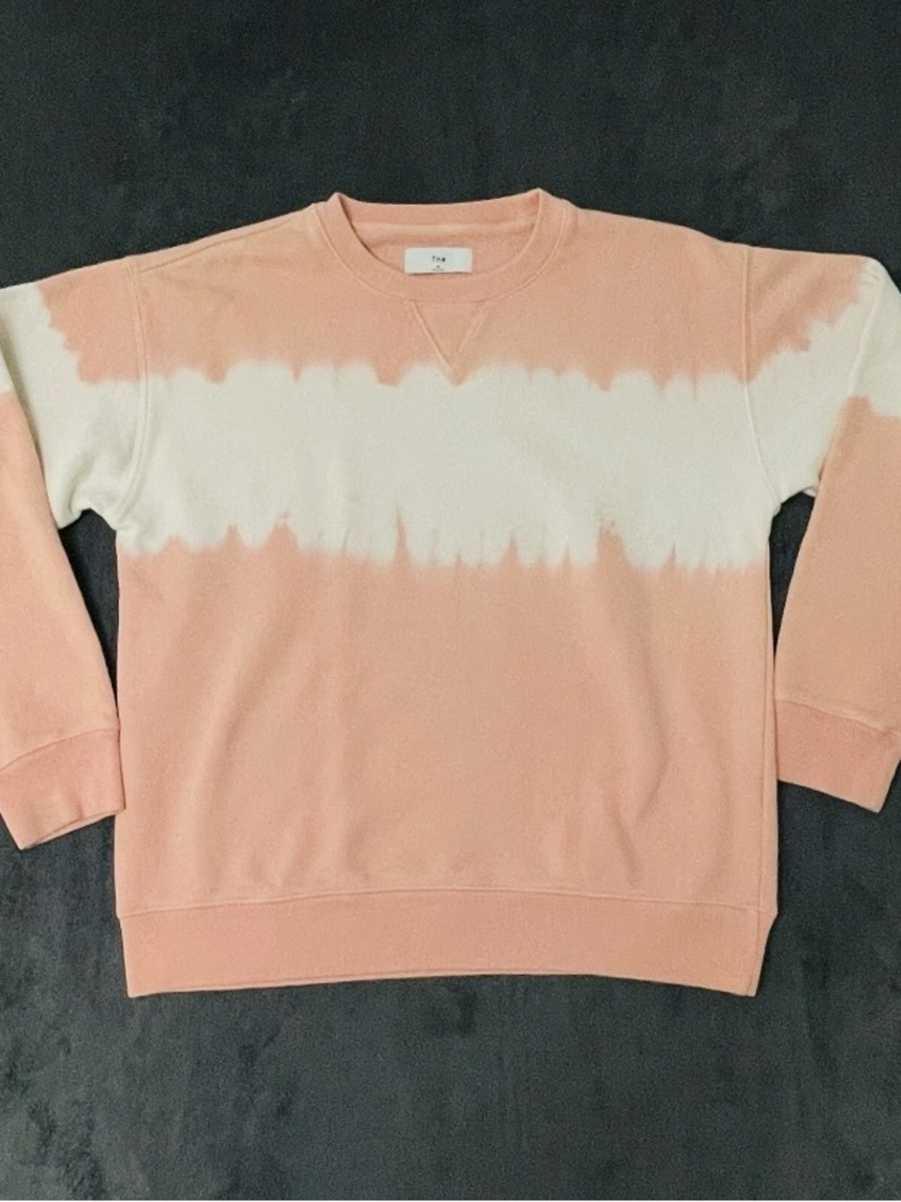 Aritzia Tna Pullover Sweatshirt Womens Cozy Looungewear M Pink White Tie Dye